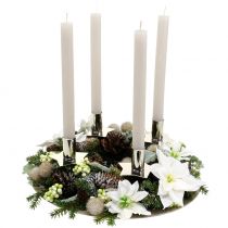 Product Taper Candles Solid Colored Gray 34mm x 300mm 4 Pcs