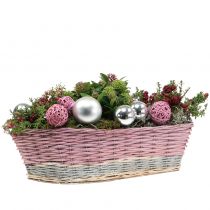 Plant Basket Set of 2 Wave Pink, Nature