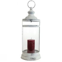 Product Deco Lantern Shabby Chic Lantern White Metal Ø15cm H46cm