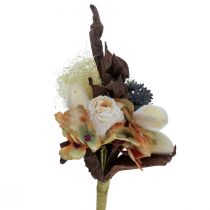 Artificial bouquet rose hydrangea dry look vintage decoration 38cm