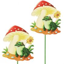 Decorative plugs wooden flower plugs frog decoration 6.5cm 18pcs