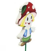 Flower plug wooden mushroom deco plug mushroom children 5.5cm 18pcs