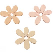 Product Wooden flowers scatter decoration flowers wood orange/pink/white 72 pcs
