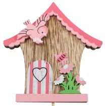 Flower plug wooden decorative plug bird house 7.5x8cm 12 pieces