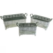 Product Decorative bowl metal flower bowl handle 25.5/30/35.5cm set of 3