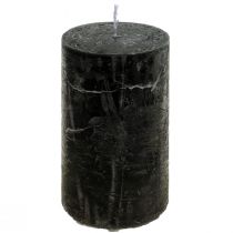 Product Black Candles Solid Colored Pillar Candles 50x100mm 4 Pcs