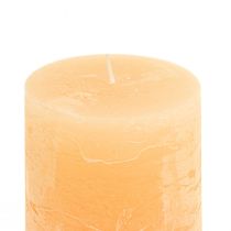 Product Candles apricot light colored pillar candles 85×150mm 2pcs