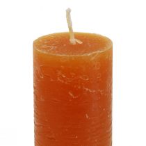 Product Taper candles dark orange solid colored Sunset 34x240mm 4pcs