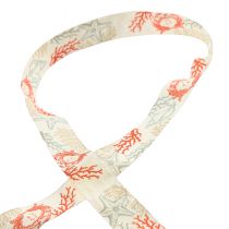 Product Decorative ribbon maritime gift ribbon coral 25mm 18m
