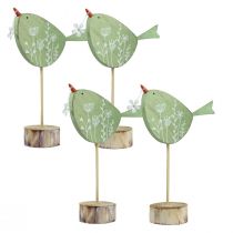 Product Decorative bird table decoration Easter wooden decoration mint 18x13.5cm 4 pieces