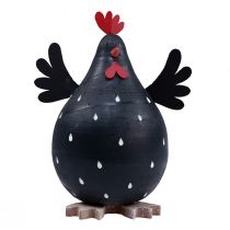 Product Decorative chicken black wooden decoration hen Easter decoration wood H13cm