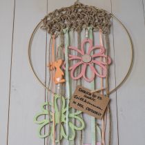 Product Wooden flowers wooden pendant flowers wooden decoration Ø16cm 4pcs