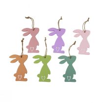 Product Easter bunny decoration hanging decoration Easter decoration pastel 8cm 12pcs