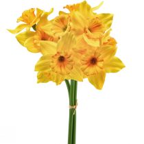 Product Narcissus Decoration Artificial Flowers Yellow Daffodils 38cm 3 Pcs
