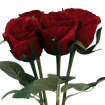 Product Artificial Roses Red Artificial Roses Silk Flowers Red 50cm 4pcs