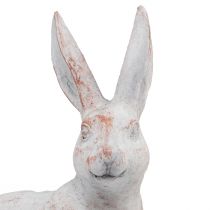 Product Rabbit sitting decorative rabbit artificial stone white brown 15.5x8.5x22cm