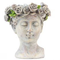 Product Flowerpot face female bust planting head concrete look H18cm