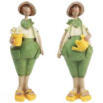 Product Decorative figures gardener table decoration summer green yellow 16.5×5.5cm 2pcs
