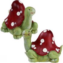 Product Turtle decoration fly agaric decoration green red 10cm 2pcs