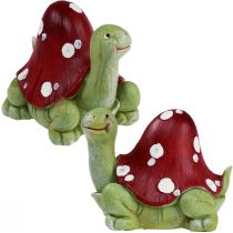 Product Turtle decoration fly agaric decoration green red 10cm 2pcs