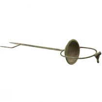 Product Decorative bird drink green antique with skewer Ø11cm H55cm