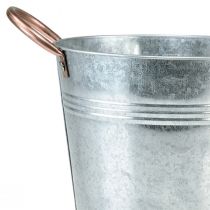 Product Mini flower pot with handles metal bucket Ø12cm H10cm 6pcs
