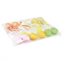 Product Easter Eggs Decoration Flower Plugs Decorative Plugs Colored 6cm 12 Pcs