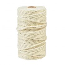 Product Jute ribbon jute cord ribbon jute cream decorative ribbon white Ø4mm 100m