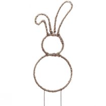 Product Easter Bunny Decoration Deco Plug Rabbit Metal Natural H36cm 4 Pcs