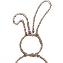 Product Easter Bunny Decoration Deco Plug Rabbit Metal Natural H36cm 4 Pcs