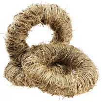 Product Decorative wreath hay wreath natural wreath summer wreath Ø20cm 3pcs