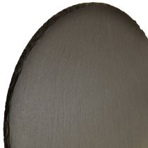 Product Natural slate plate round stone tray black Ø20cm 4pcs