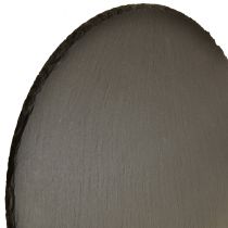 Product Natural slate plate round stone tray black Ø25cm 2pcs