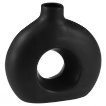 Product Vase Modern Ceramic Black Modern Oval 21×7×20cm