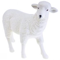 Product Sheep decorative figure table decoration Easter white flocked 30×28cm