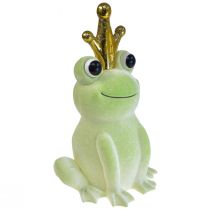 Product Decorative frog with crown frog king decoration light green 40,5cm