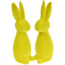 Product Flocked Easter Bunnies Yellow-Green – 2nd Choice – 8×10×29cm 2 pcs