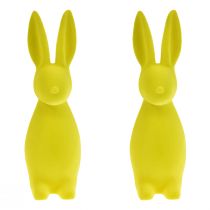 Product Flocked Easter Bunnies Yellow-Green – 2nd Choice – 8×10×29cm 2 pcs