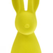 Product Easter Bunny Decoration Yellow-Green – 2nd Choice – Standing Flocked 15×15.5×47cm