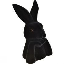 Product Thinking Rabbit Bust Black Flocked – 2nd Quality – Easter 16.5×13×27cm