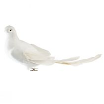 Product Wedding decoration dove white wedding doves with clip 31.5cm