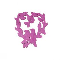 Product Scatter decoration bird wooden heart table decoration color 3.5/1.5cm 72 pcs