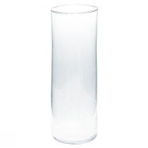 Tall glass vase conical flower vase glass 30cm Ø10.5cm