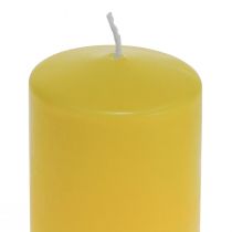 Pillar Candle Yellow Lemon Wenzel Candles PURE Candles 130×60mm