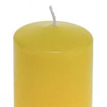 Product Pillar Candle Yellow Lemon Wenzel Candles PURE Candles 130×60mm