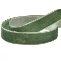 Product Velvet ribbon green decorative ribbon velvet gift ribbon W20mm L10m