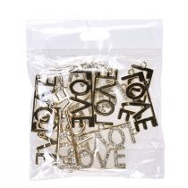 Product Valentine's Day Decoration Pendant Love Metal Silver 4cm 12pcs