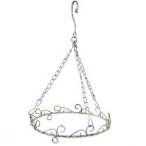 Product Hanging decoration metal decoration gray white vintage Ø20cm H30cm