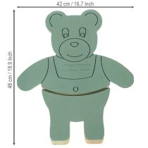 Product Floral foam teddy bear figure with stand, 48.5cm x 42cm, H5cm, 1 piece