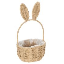 Product Easter basket with bunny motif, natural Easter decoration for spring festival, 32cm